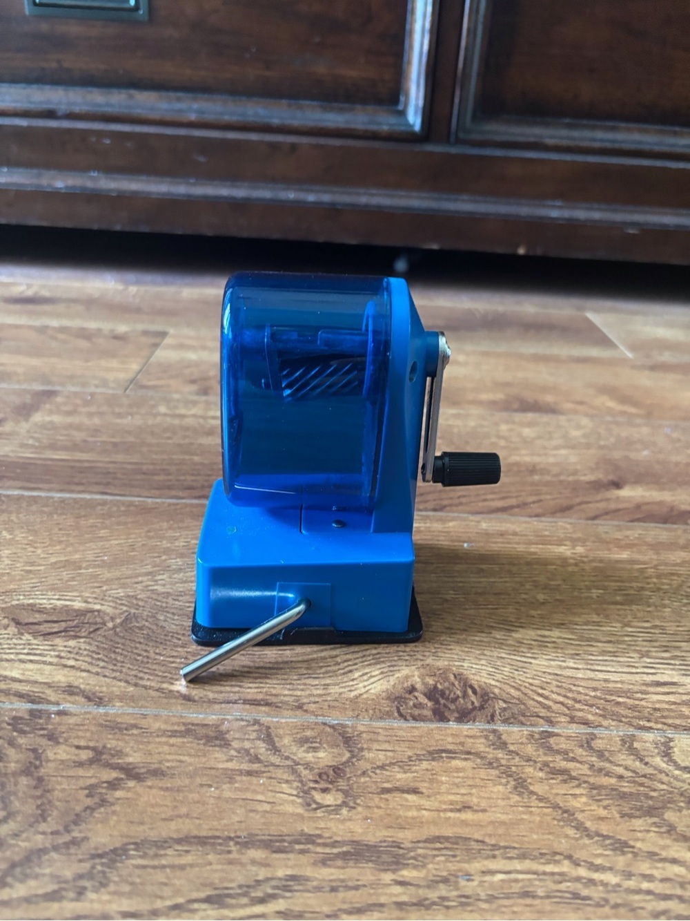 Manual Pencil Sharpener in Bright Blue